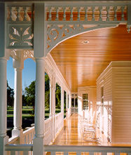 Porch with rocking chairs